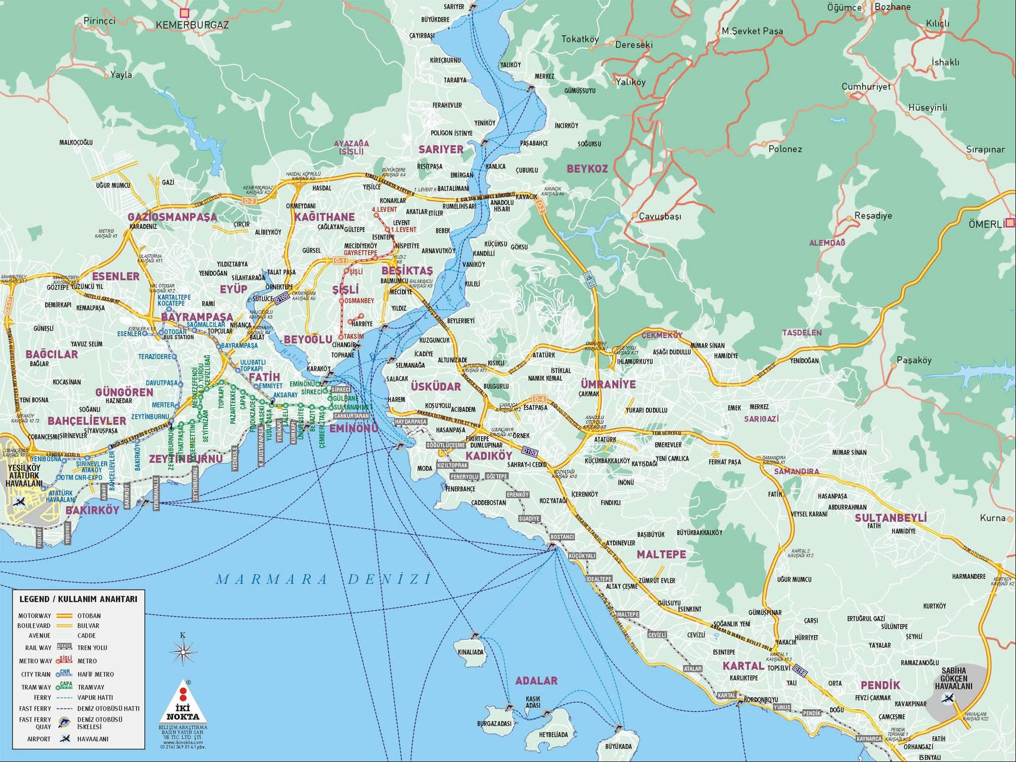 Map of Bosphorus